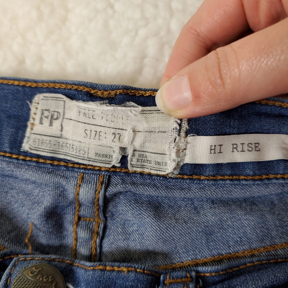 HP Free People Hi Rise Roller Skinny Jeans Size 27 - Picture 9 of 16